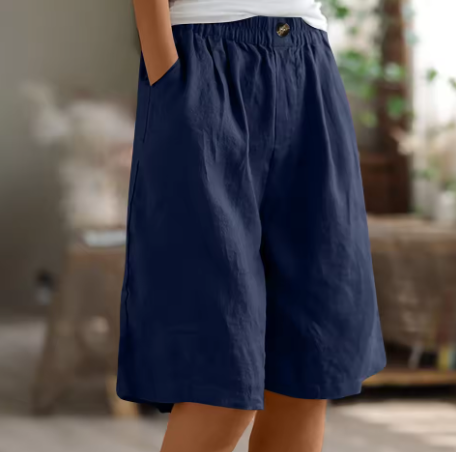 Women's activewear shorts with elastic waist, breathable & comfortable for sport & workouts.