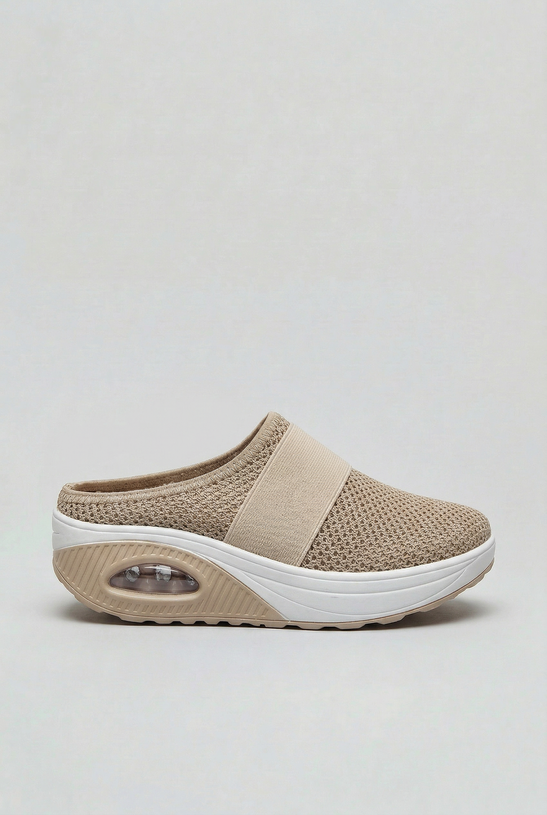 Women's breathable comfort mules with air cushion sole, ideal for lightweight, everyday casual footwear.