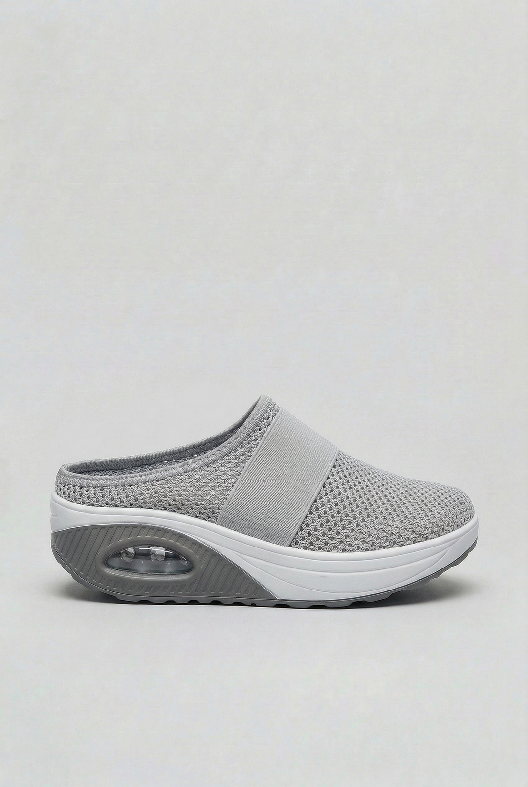 Breathable women's comfort mules, open-back slip-ons with air cushion sole for ultimate lightweight casual style.