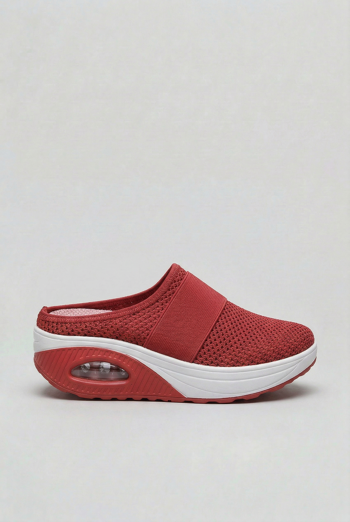 Everyday women's comfort mules, breathable slip-ons with a responsive air cushion sole for lasting lightweight ease.