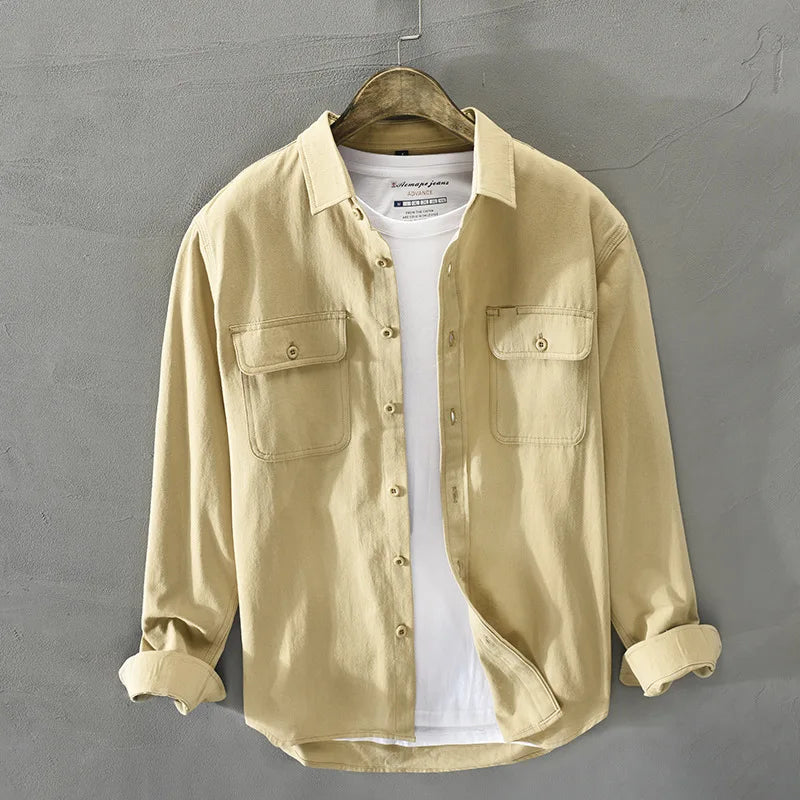 Casual women's cotton capri shirt, designed for breathability and comfort in a classic style.