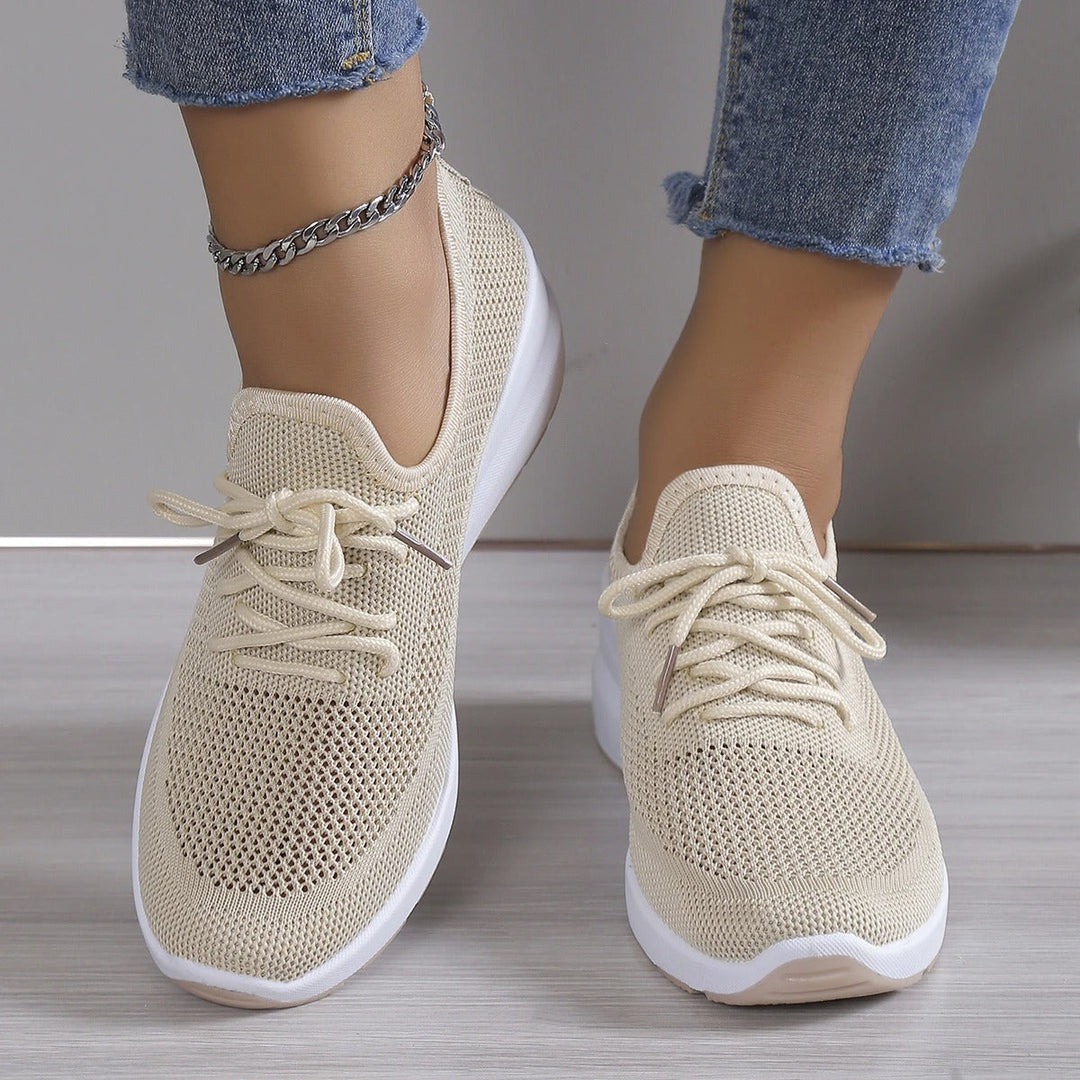 Comfortable women's breathable wedge sneakers with platform sole. Perfect for walking & casual wear.