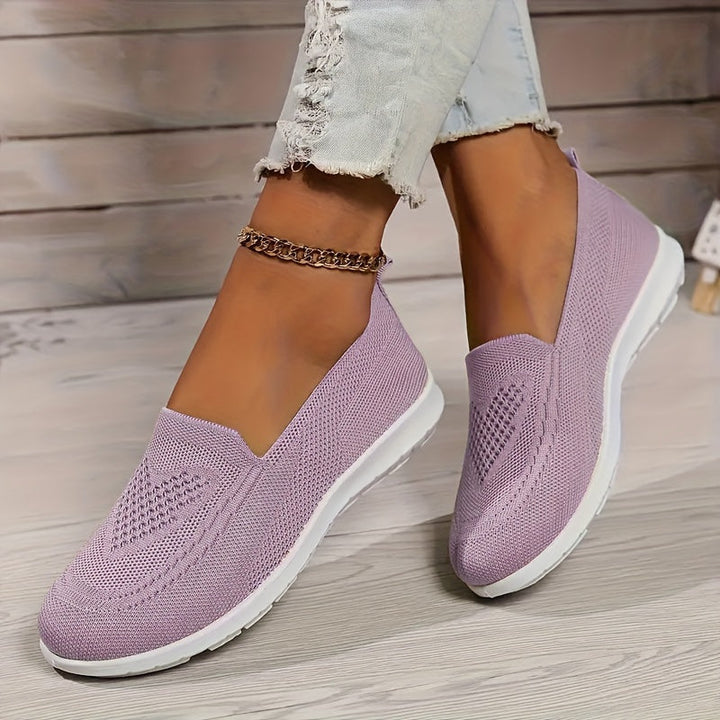 Women's breathable slip-on flatform loafers for casual comfort.