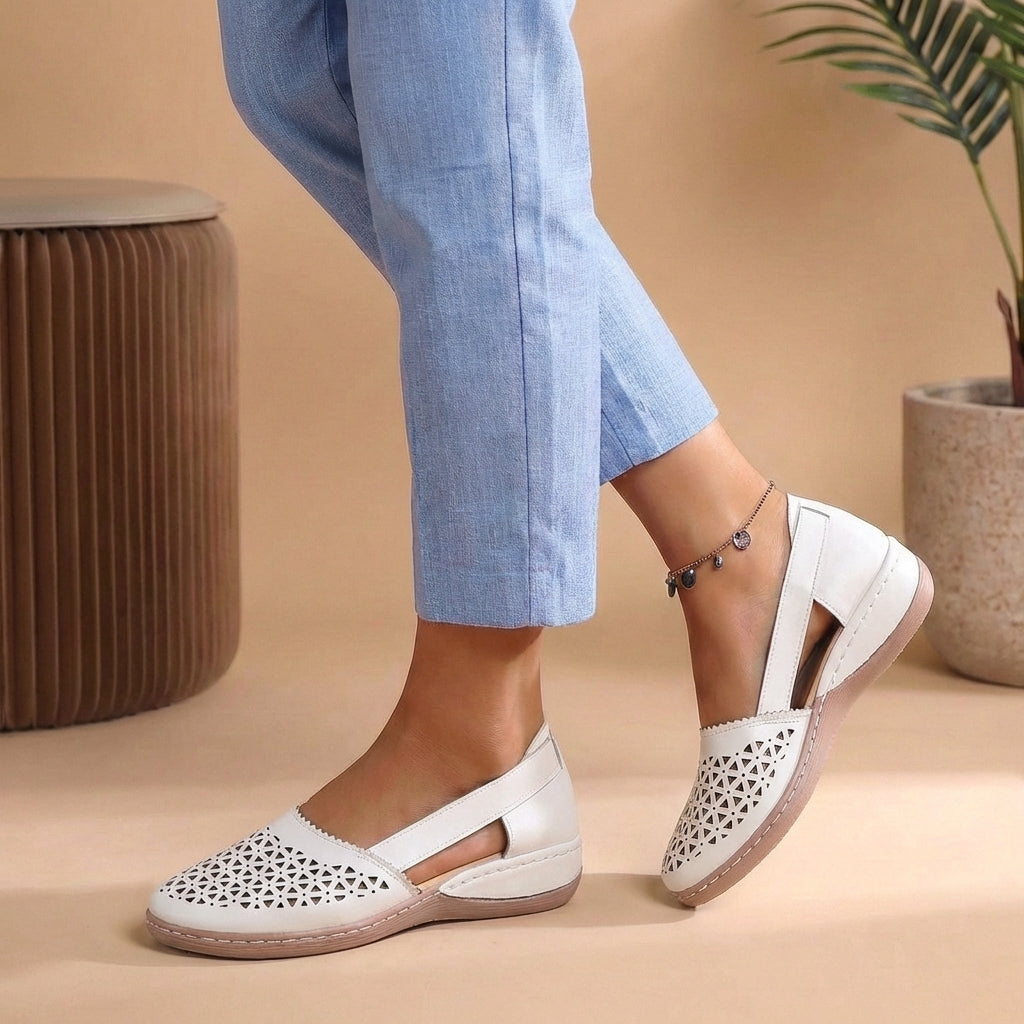 Lightweight & breathable women's slip-on loafers, ensuring all-day comfort for walking.