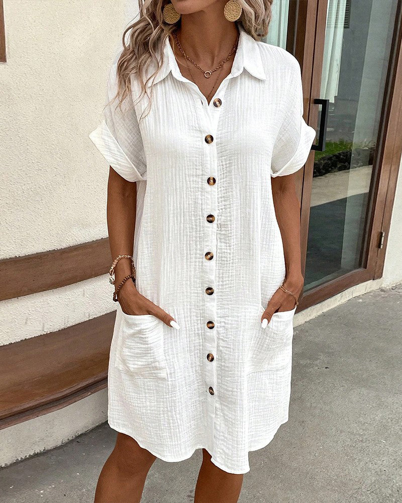 Women's breezy relaxed fit summer dress, perfect for casual everyday wear or vacation.