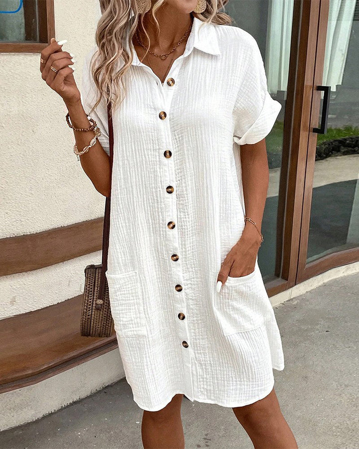 Everyday women's casual summer dress, relaxed fit & airy for ultimate comfort on vacation.