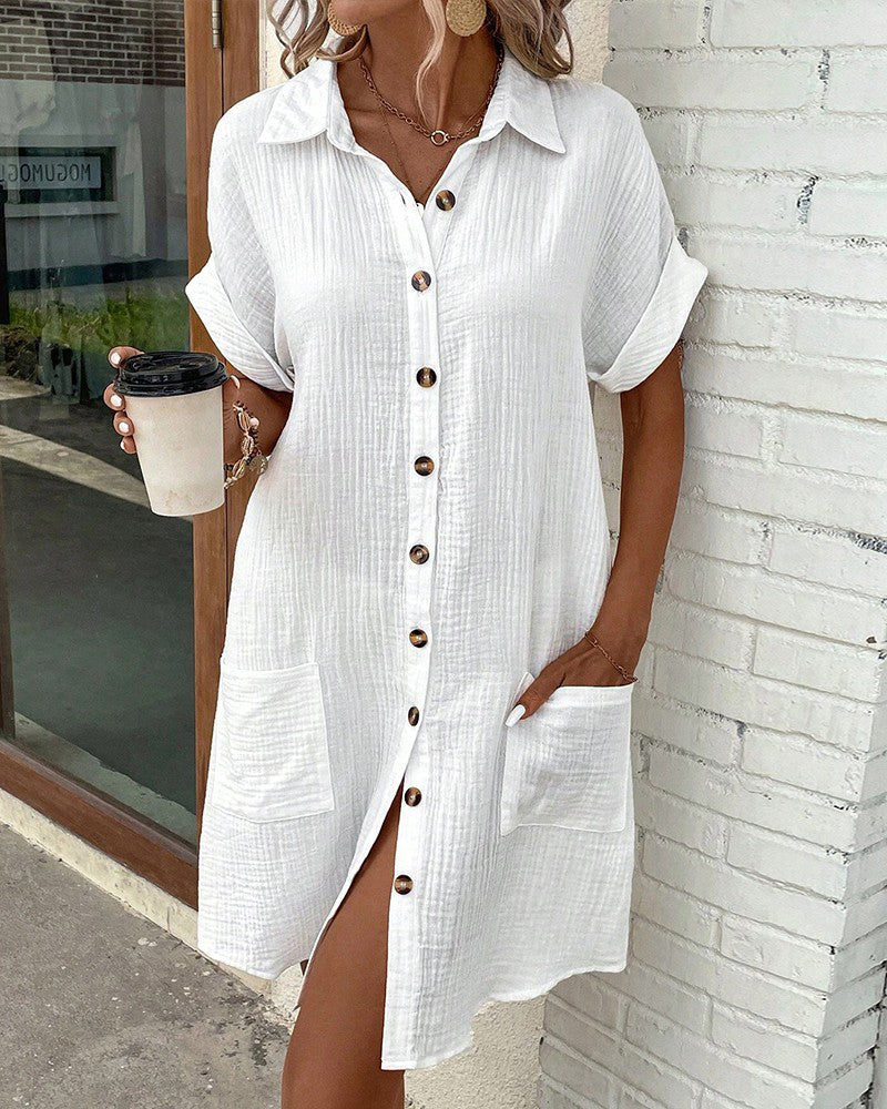 Lightweight women's summer dress, relaxed fit for a breezy & comfortable feel all day.