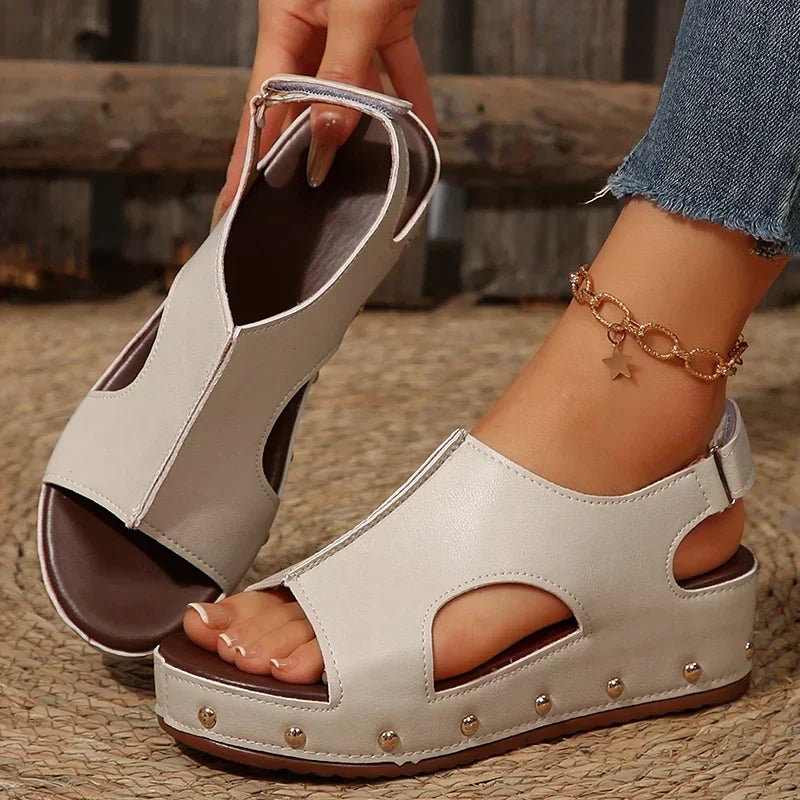 Elevated Women's Camellia Cushioned Platform Sandals, designed for all-day comfort.