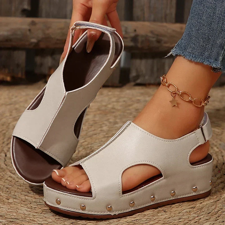 Elevated Women's Camellia Cushioned Platform Sandals, designed for all-day comfort.