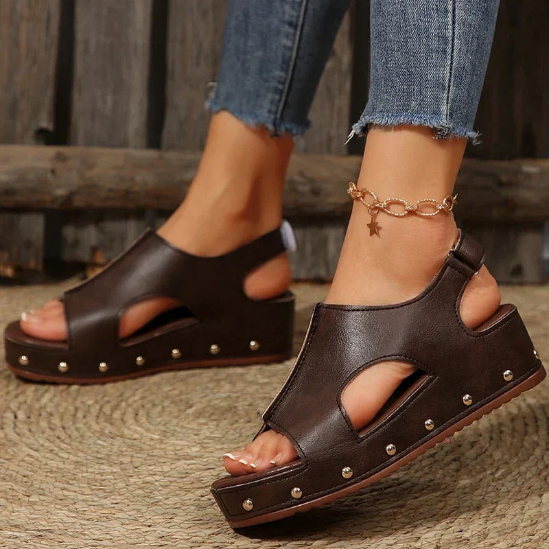 Camellia Comfort Platform Sandals for women, providing stylish cushioned support.