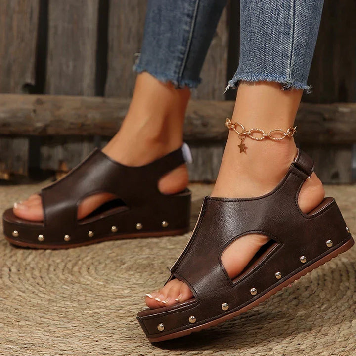 Camellia Comfort Platform Sandals for women, providing stylish cushioned support.