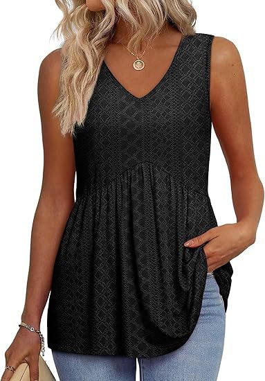 Women's casual sleeveless top, relaxed fit, perfect for everyday comfort & simple style.