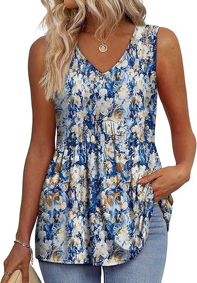 Modern women's sleeveless top, relaxed fit, offering comfortable everyday style for summer casual fashion.