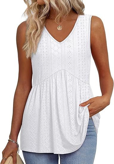 Stylish women's relaxed fit sleeveless top, ideal for everyday casual wear in spring & summer fashion.