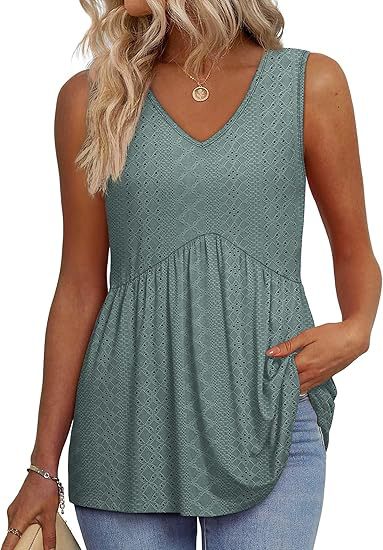 Versatile women's casual sleeveless top, relaxed fit for layering or standalone summer style.