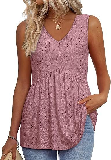 Comfortable women's sleeveless top with relaxed fit, perfect for everyday casual wear & summer fashion.