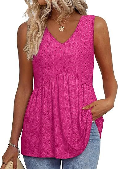 Essential women's sleeveless top, relaxed fit, great for everyday casual outfits in spring & summer.