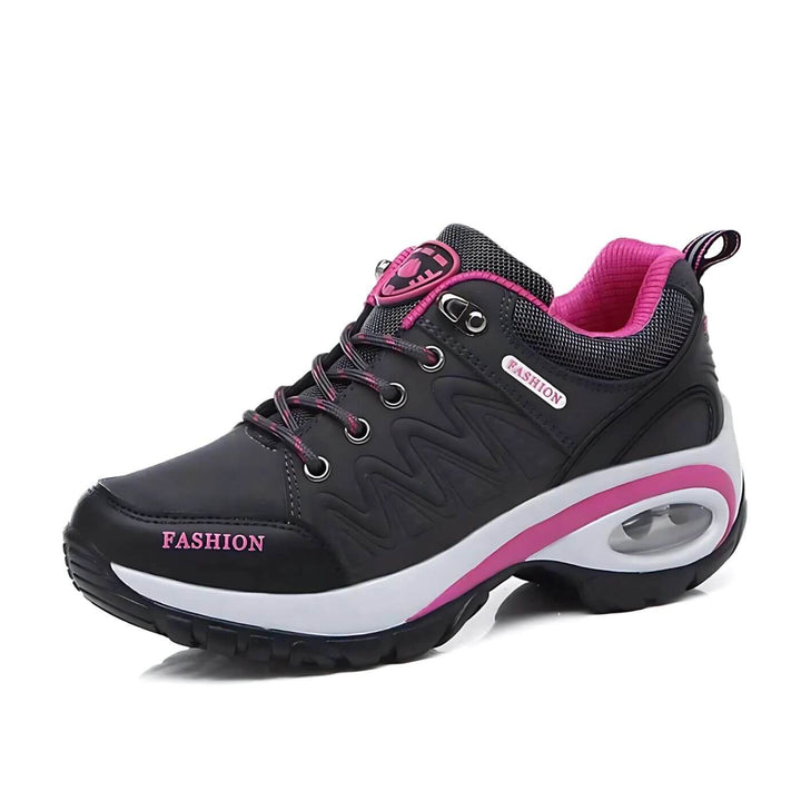 Women's casual sneakers featuring arch support & breathable mesh for comfortable, stylish daily wear & walking.