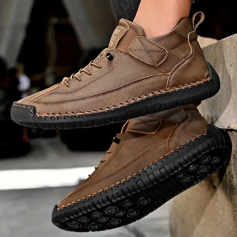 Versatile women's casual stitched lace-up sneakers, ideal everyday shoes for comfortable fashion & daily wear.
