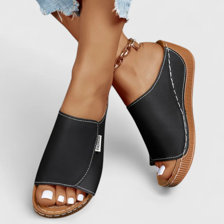 Shock-absorbing Celestria women's sandals, providing ultimate comfort for travel and casual wear.