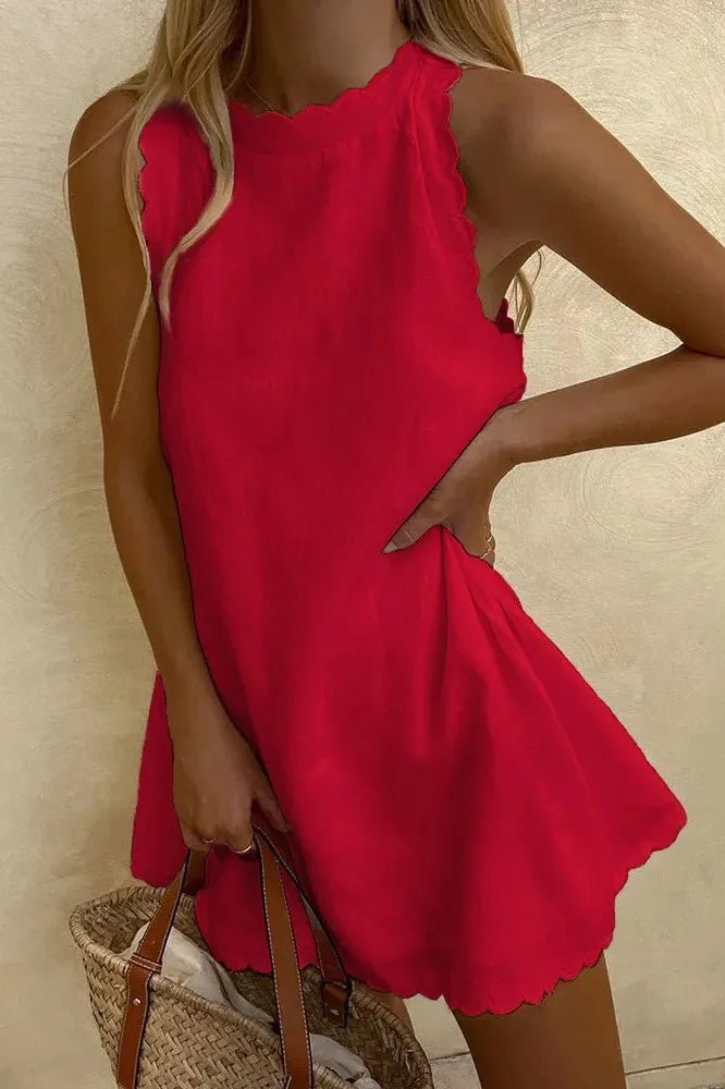 Sleek women's tailored mini dress, an elegant short style ideal for evening or party wear.
