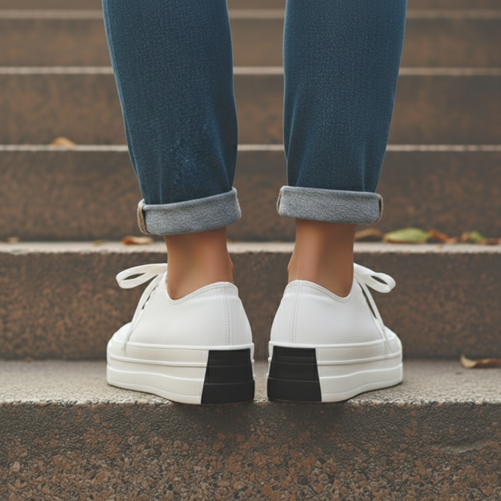 Stylish women's chunky platform sneakers, comfort shoes for a chic, trendy, and elevated look.