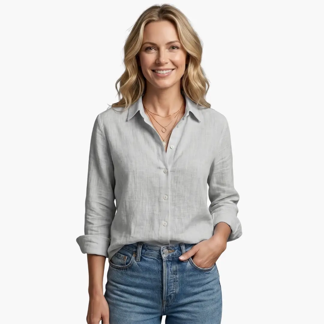 Versatile women's long sleeve floral print shirt, great for elegant office or comfortable casual wear.