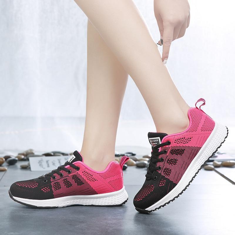 Heel detail of women's comfortable walking shoes, engineered for stability and pain relief.