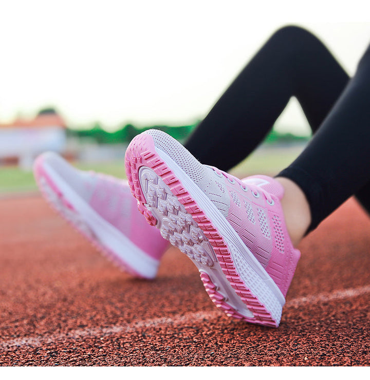 Women's pain relief walking shoes, light grey, offering superior cushioning and comfort.