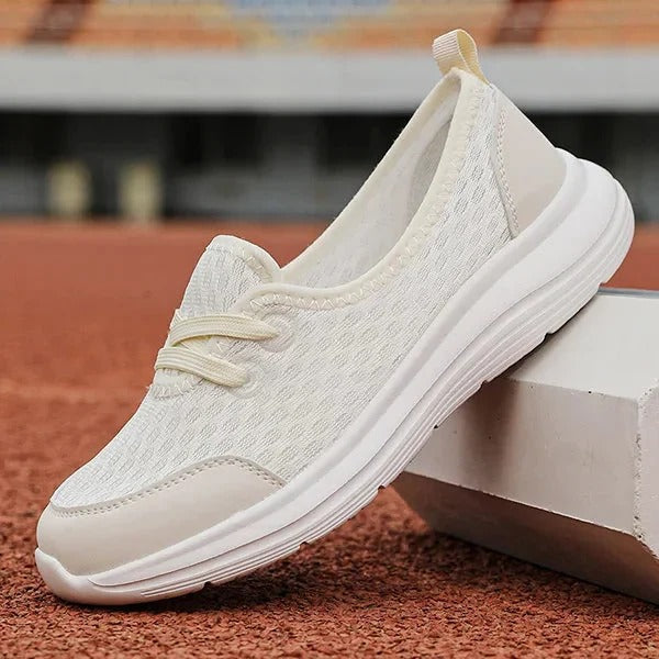 Stylish women's casual footwear, arch support, cushioned, perfect for daily walking relief.