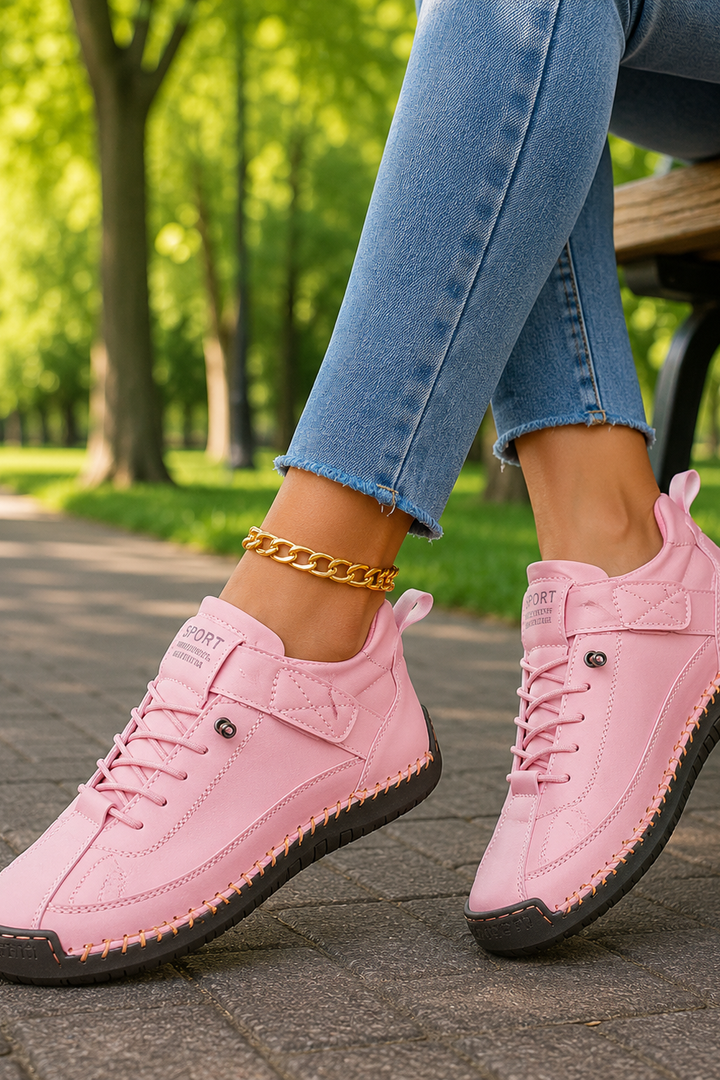 Women's casual sneakers with supportive sole, designed for all-day walking & comfort.