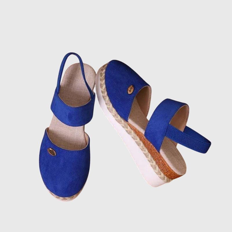 ELUXOR women's comfortable beaded boho sandals, elastic strap, ideal for warm weather adventures.