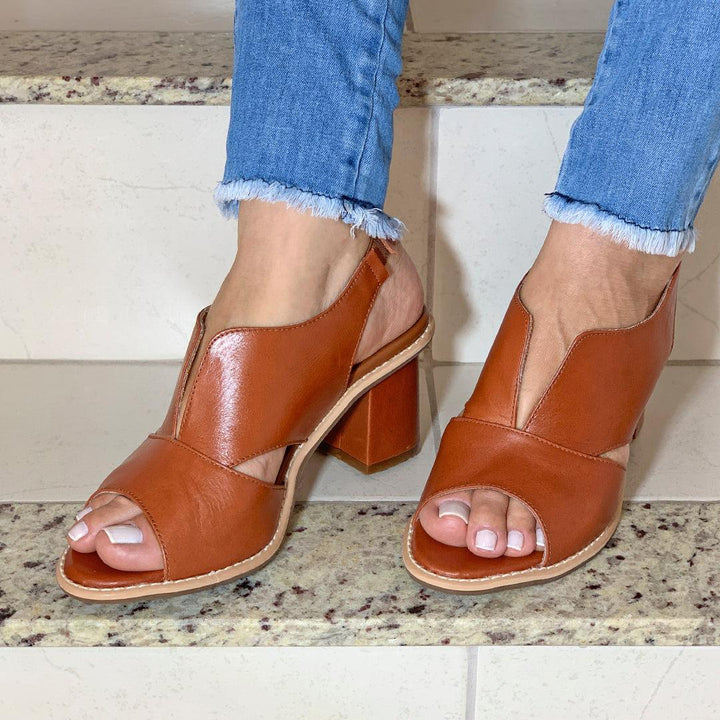 Padded footbed comfort sandals for women, featuring a stable block heel for all-day wear.