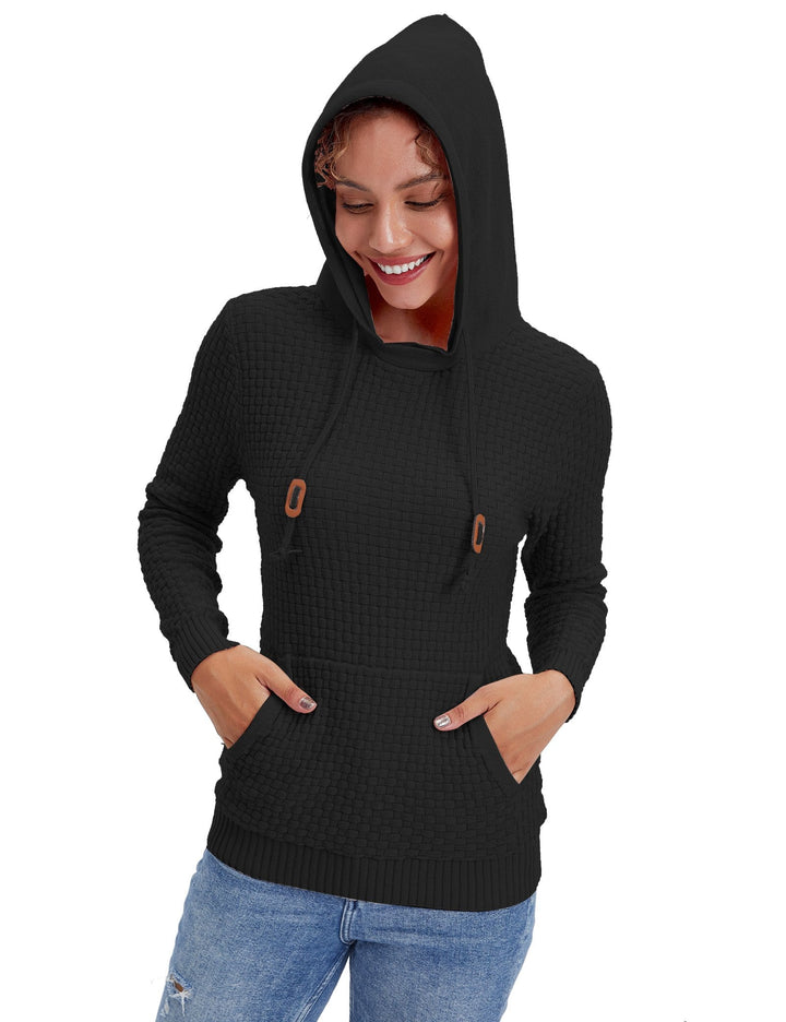 Women's casual outerwear: a versatile pullover hoodie in a soft, breathable fabric.