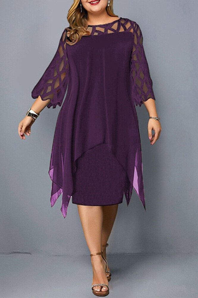 Women's comfortable flowy midi dress, perfect for everyday wear. Soft stretch fabric ensures all-day comfort.