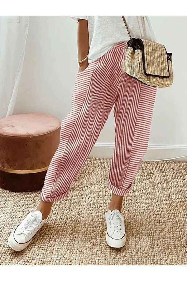 Loose fit women's comfortable pants, ideal for daily wear & lounging. Stylish solid color, versatile casual fashion.