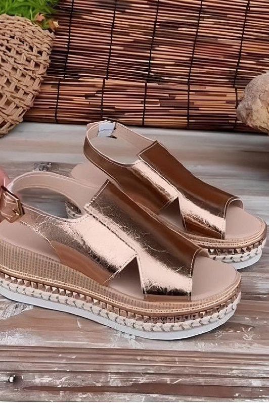 Stylish silver women's summer sandals with arch support for comfortable daily walking.