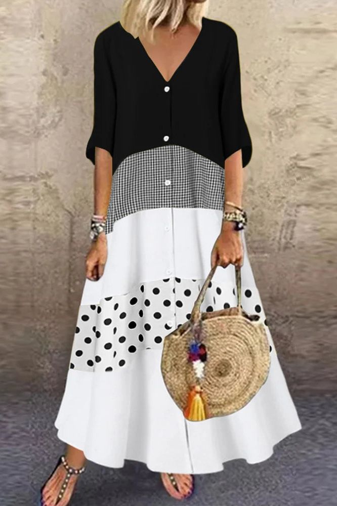 Easy care women's maxi dress with a relaxed fit, ideal for comfortable and stylish everyday wear.