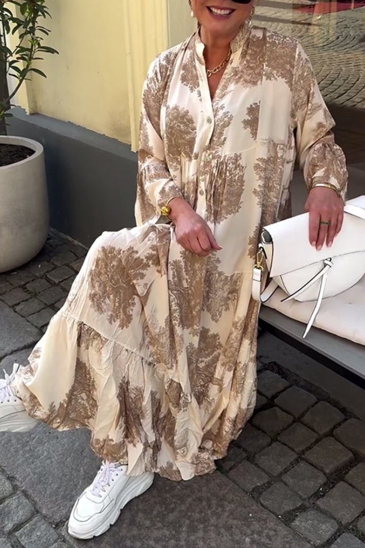 Flowing relaxed fit maxi dress for women, offering effortless comfort and style for summer and spring.
