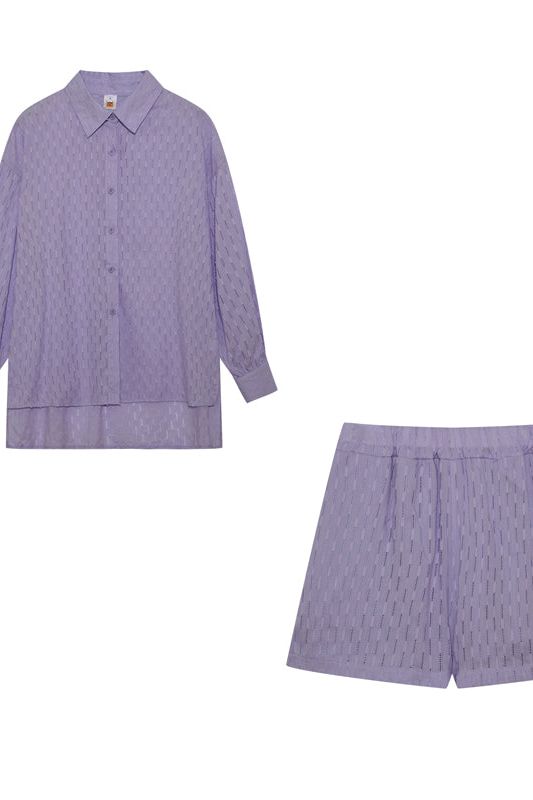 Chic women's shirt and short set, a versatile two-piece for summer fashion & comfort.