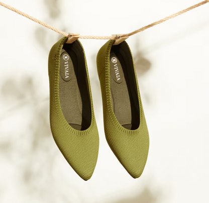 Simple, elegant women's slip-on ballerinas, comfortable everyday flats for spring & summer.
