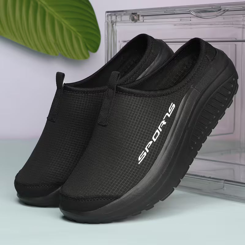 Durable women's orthopedic house shoes, offering breathable slip-on comfort and foot support.