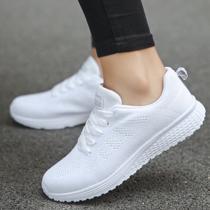 Breathable women's comfort shoes, ideal for daily walking, with supportive arch technology.