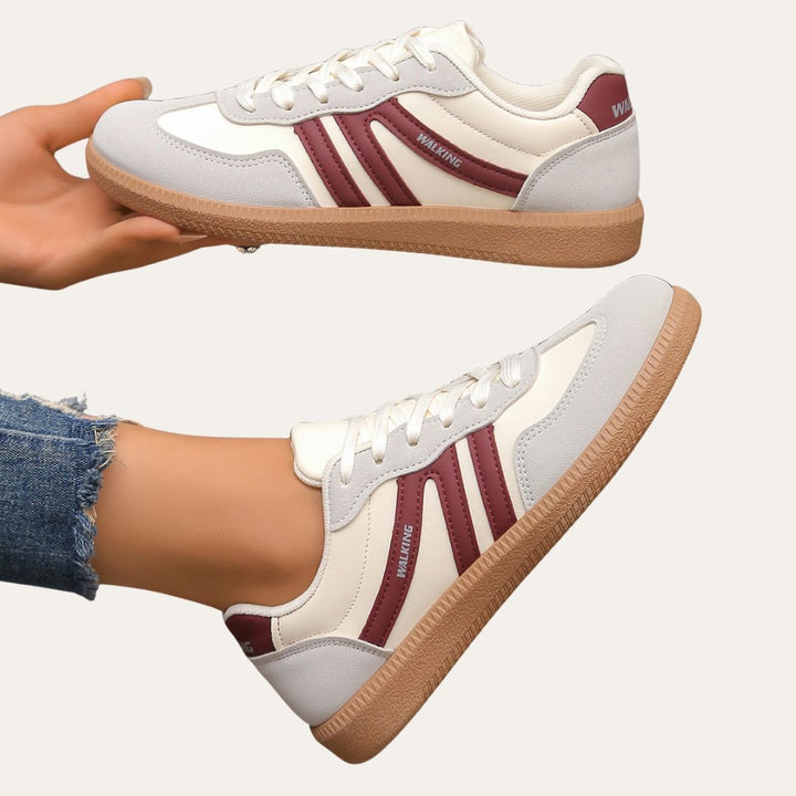 Everyday women's low top fashion sneakers, offering comfort and style for spring outfits.