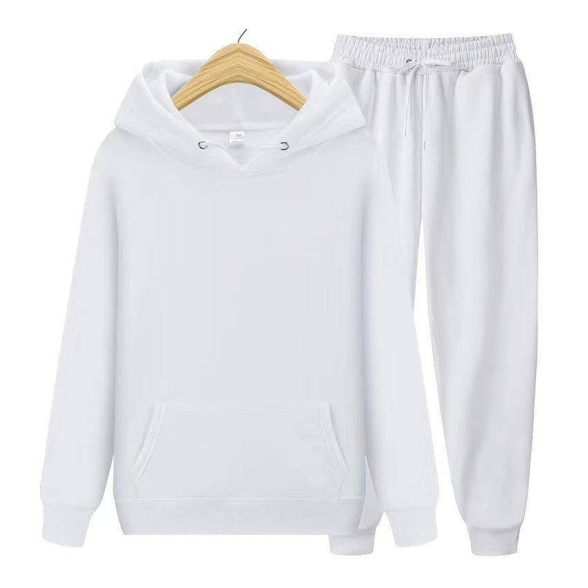 Chic women's matching hooded sweatshirt & jogger set. Offers a cohesive, comfy, and casual outfit.