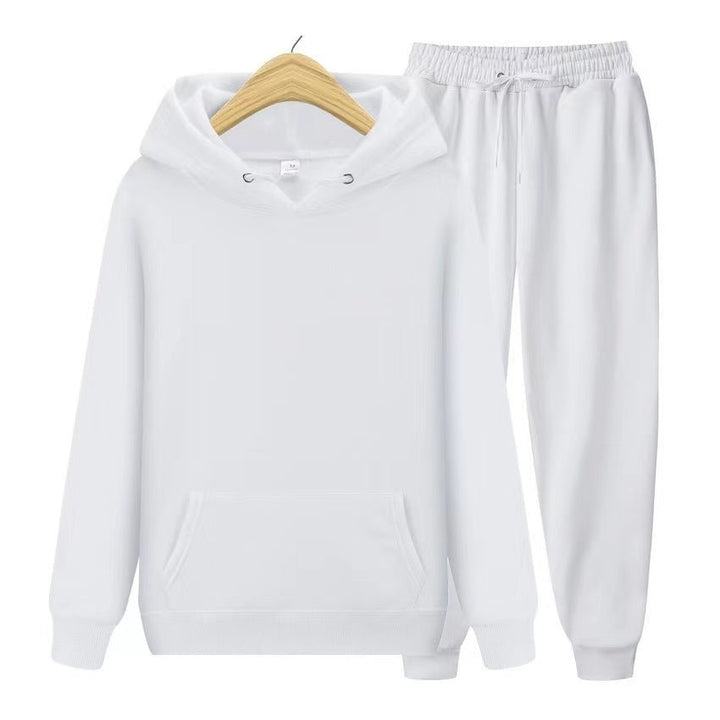 Chic women's matching hooded sweatshirt & jogger set. Offers a cohesive, comfy, and casual outfit.