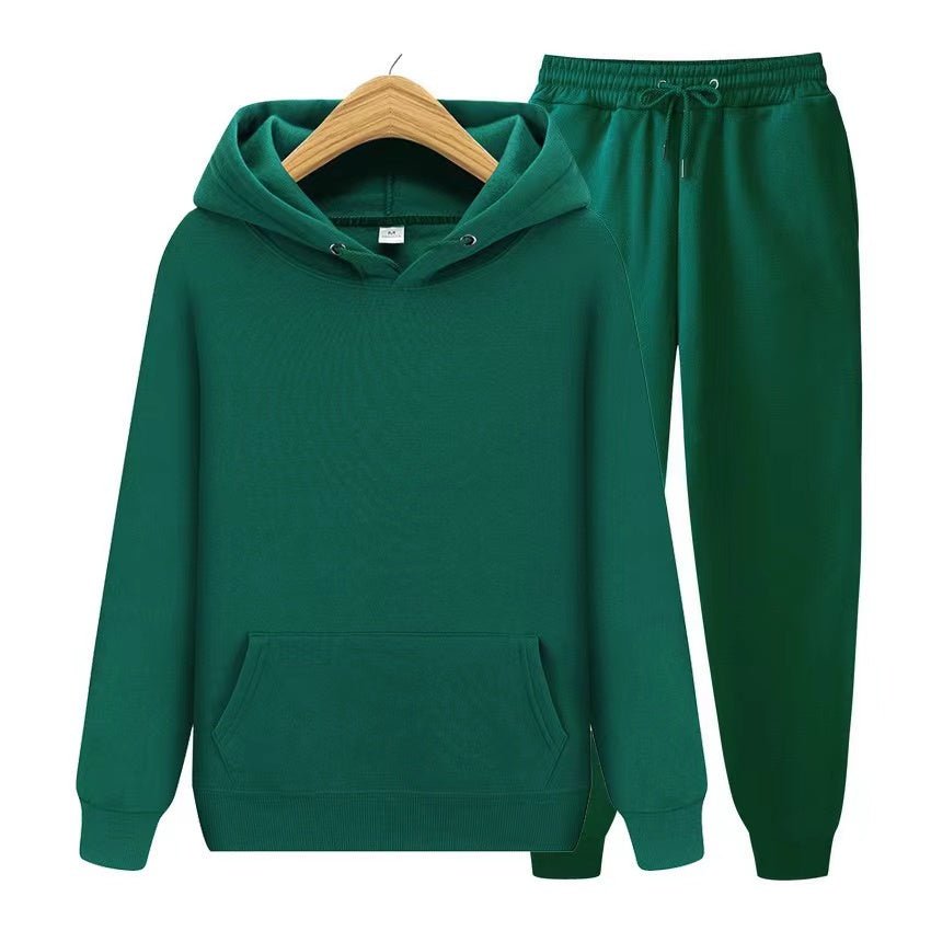 Cozy women's hooded sweatshirt & jogger matching set. Essential loungewear for relaxed, everyday fashion.