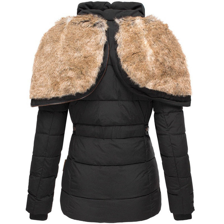 Comfortable women's warm coat for cold weather. Cozy and durable insulated outerwear.