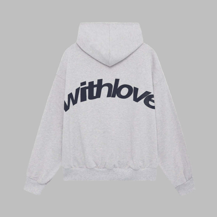 Women's cozy knit graphic hoodie, a comfortable long-sleeve pullover sweatshirt with a unique design for casual wear.