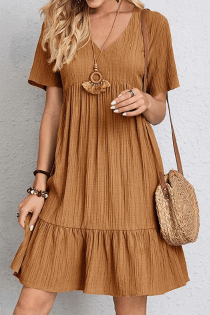 Cozy women's midi dress. Versatile, relaxed fit, and comfortable for effortless everyday style.